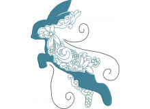 Stickdatei - Blumiger Osterhase 4